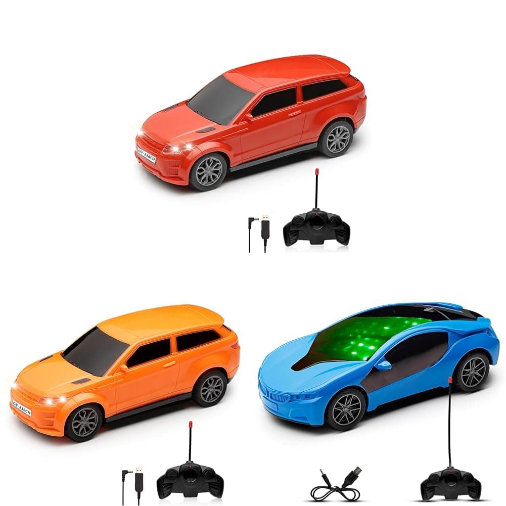 Remote Control 3D Light Famous Car With USB Charging | Ages 4+ | Color As Per Stock — view 4