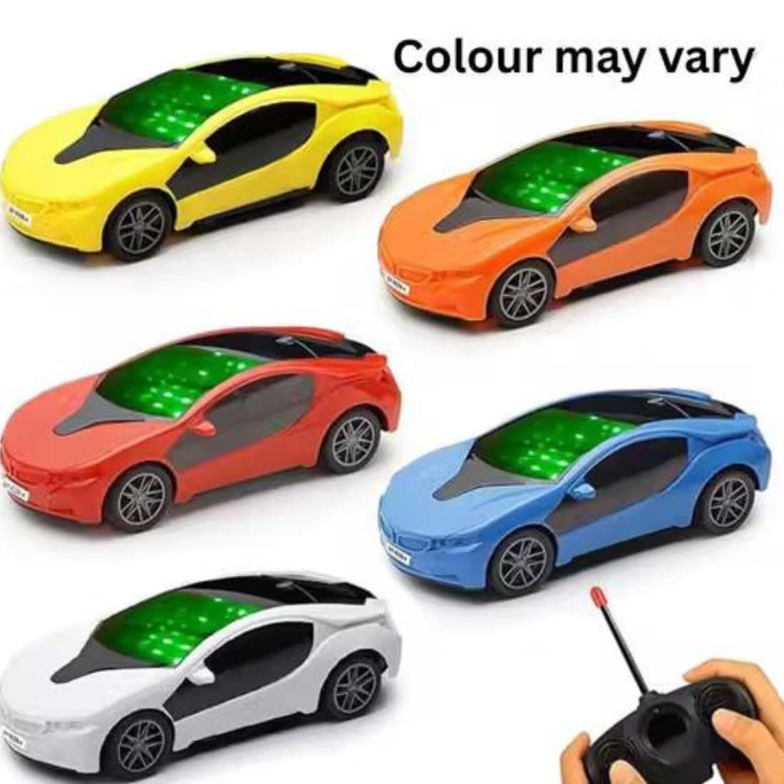 Rechargeable Remote Control 3D Light Car 1:22 With Battery & Charger | 4 Functions | Color As Per Stock — view 4