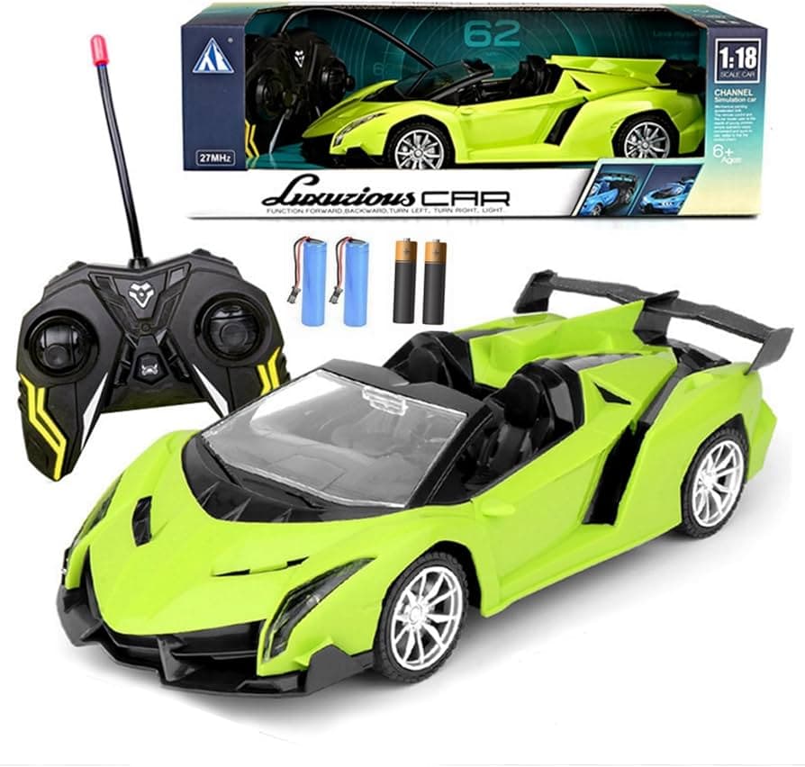 Remote Control Sports Car 1:18 With Flash Lights & Drift | 4-Way Control | Color As Per Stock