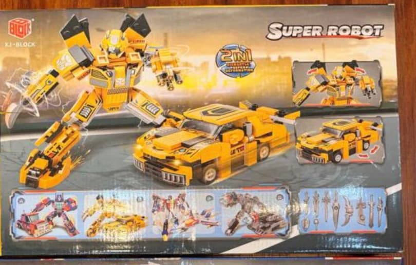 Bumblebee - LEGO Type Transforming Robot Architect Brick Toys Building Block - Super Hero Theme Blocks and Bricks - Robot, car 277+ Pieces Educational Engineering Construction Learning Toy for Kids