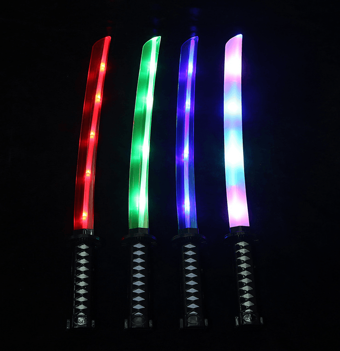 Samurai Sword Toy With LED Lights, Sound & Flash | Light-Up Sword For Kids | Color As Per Stock — view 3