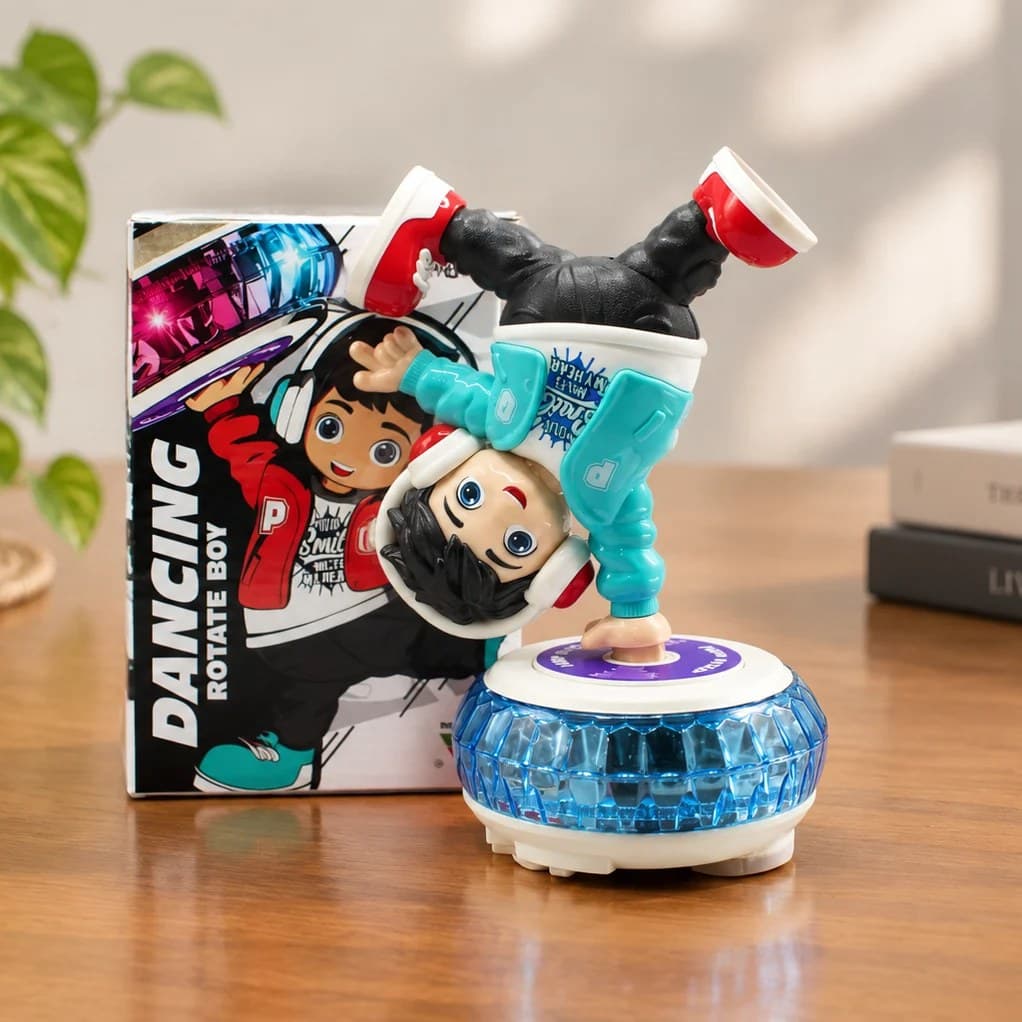 Hip Hop Dancing Boy Toy | 360 Degree Rotating Dancing Boy With Lights & Music | Color As Per Stock — view 4