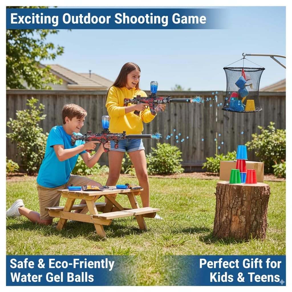 Automatic Electric Water Gel Ball Blaster Toy Set. — view 2