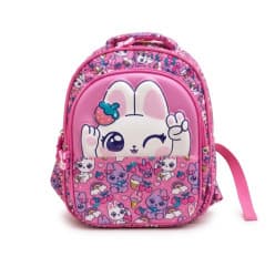 Pink Bunny 16 Inch Kids School Backpack for Girls | Pack of 1 Pc