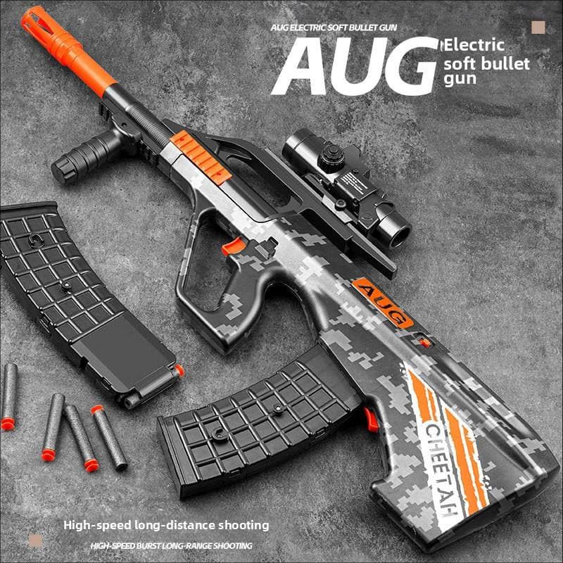 AUG Electric Soft Bullet Toy Gun Electric High-Speed Continuous Fire P90 Submachine Gun AUG Soft Bullet Toy Rifle PUBG Boys EVA Plastic — view 5