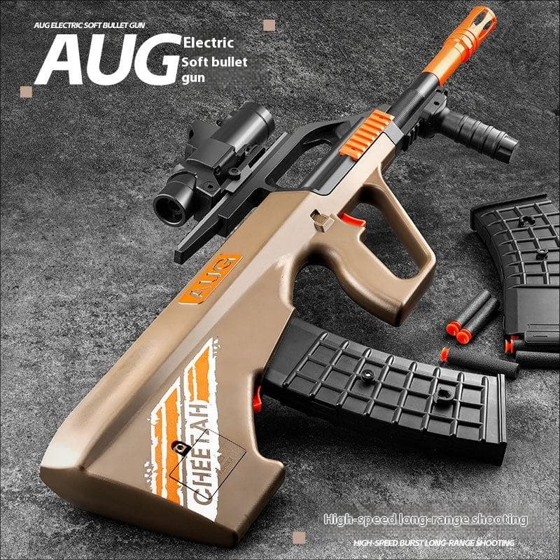 AUG Electric Soft Bullet Toy Gun Electric High-Speed Continuous Fire P90 Submachine Gun AUG Soft Bullet Toy Rifle PUBG Boys EVA Plastic — view 6