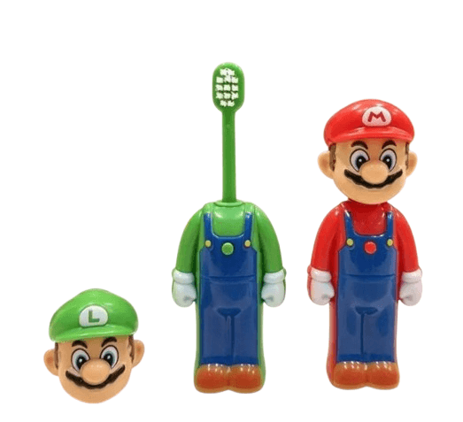 Cartoon Character Kids Toothbrush | Mini Cute Retractable Toothbrush With Character Body | Mixed Designs, Color As Per Stock