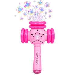 Magic Hammer Bubble Wand With Colourful Lights | Pink Hammer-Shaped Bubble Machine For Kids | Color As Per Stock
