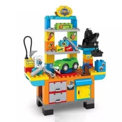 DIY Funny Blocks Tool Set 92 Pcs | Workshop Building Blocks With Car & Tools | Big Block Toy For Kids | Ages 3+