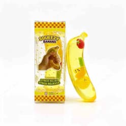 Squeezy Banana Stress Reliever Toy | Transparent Squishy Banana Squeeze Toy For Kids | Pack of 1