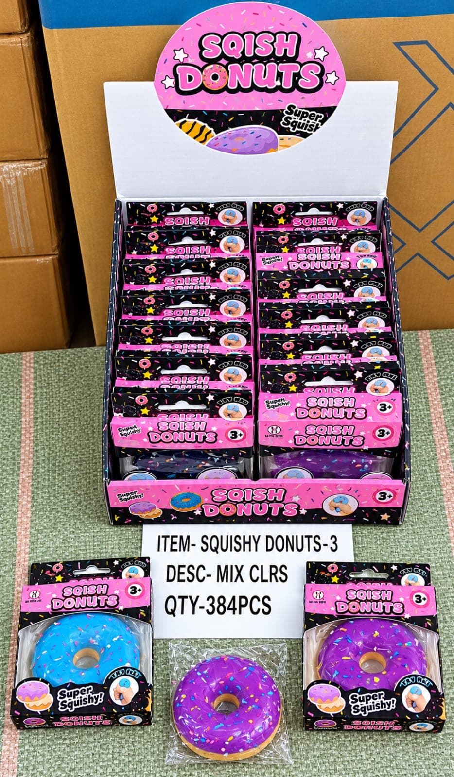 Squishy Donut Toy | Super Squishy Soft Donut Squeeze Stress Relief Toy | Color As Per Stock | Pack of 1 — view 2
