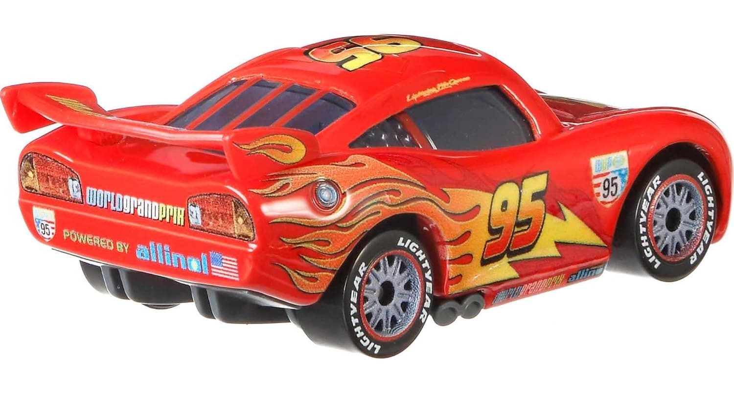 Alloy Die-Cast Racing Car Model With Sound & Light | Red Flame Race Car Toy For Kids | Window Box — view 5