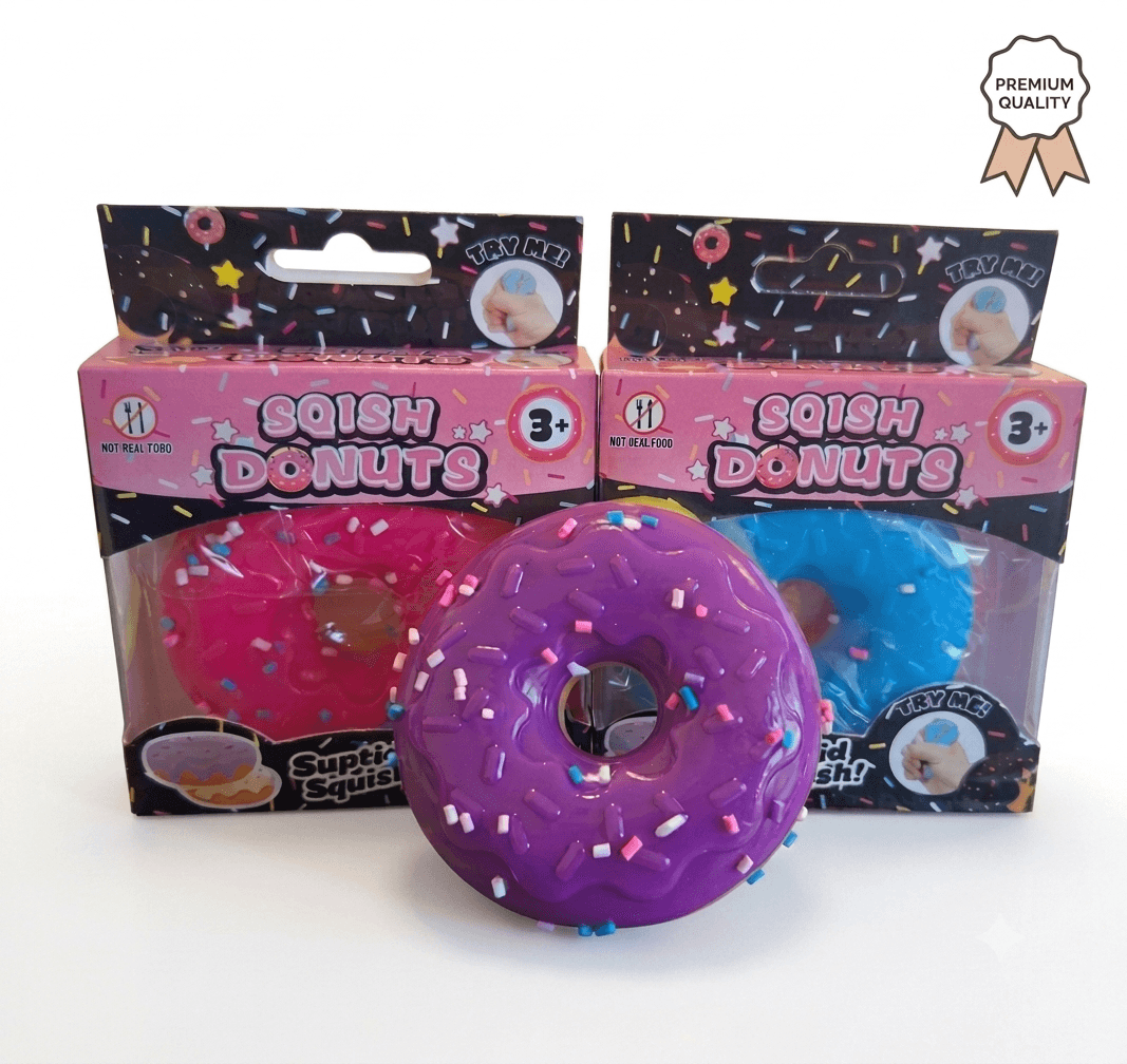 Squishy Donut Toy | Super Squishy Soft Donut Squeeze Stress Relief Toy | Color As Per Stock | Pack of 1