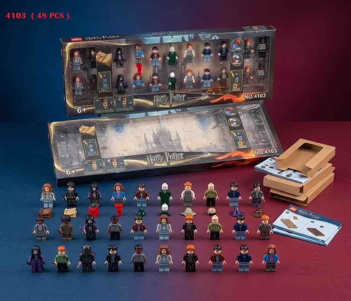 LEGO Style - Wizard School 24 Pcs Mini Building Block Figures Set | Brick Minifigures With Accessories | Collectible Display Box | Ages 6+ — view 2