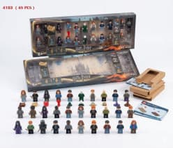 LEGO Style - Wizard School 24 Pcs Mini Building Block Figures Set | Brick Minifigures With Accessories | Collectible Display Box | Ages 6+
