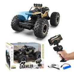 1:16 Alloy Metal RC Rock Crawler Car With WiFi Camera, Photo & Video | 2.4GHz Remote With Phone Holder | Big Size 4x4 Off-Road Car