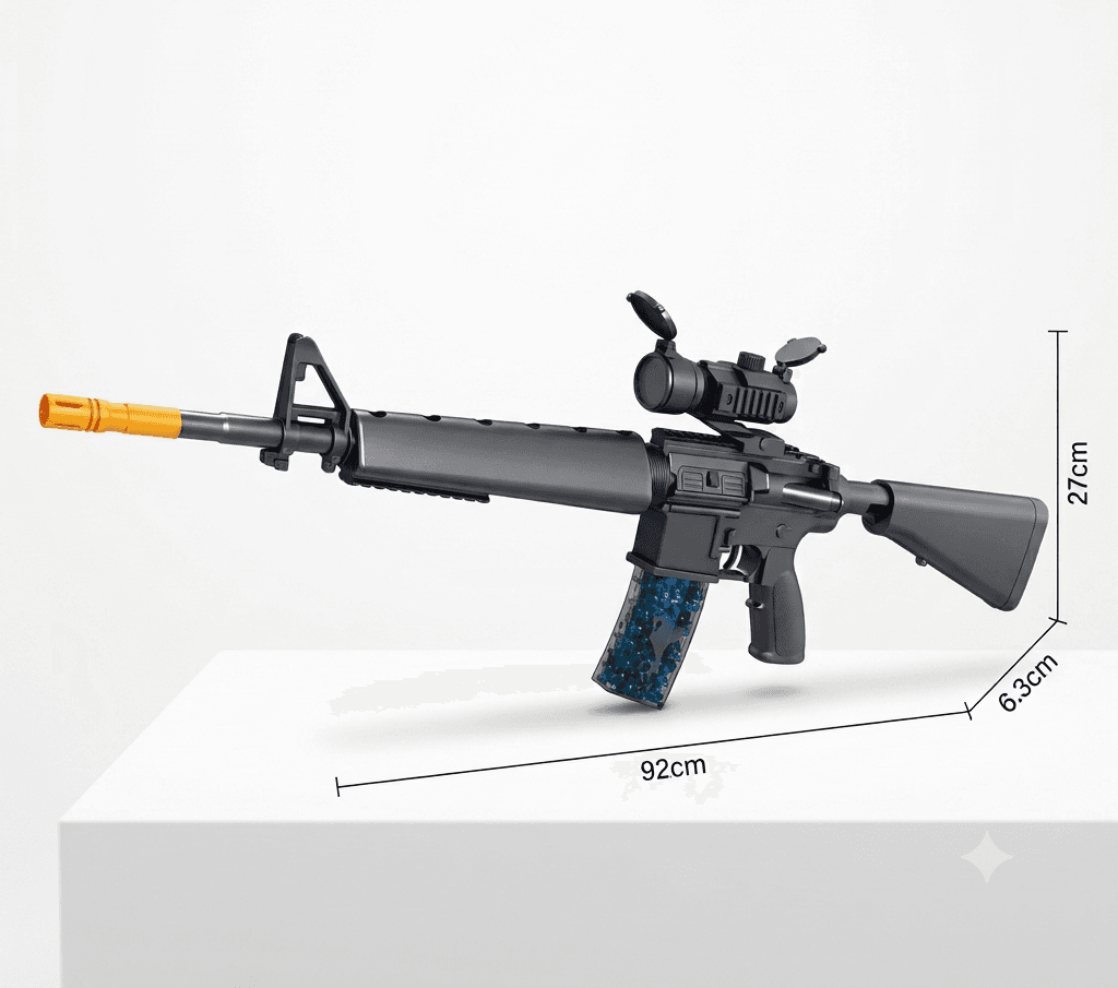 Rechargeable Gel Crystal Pellet Blaster Toy Gun 92 cm | 7.4V Battery, Water Bullets, Goggles & Magazine Included | Shooting Elite