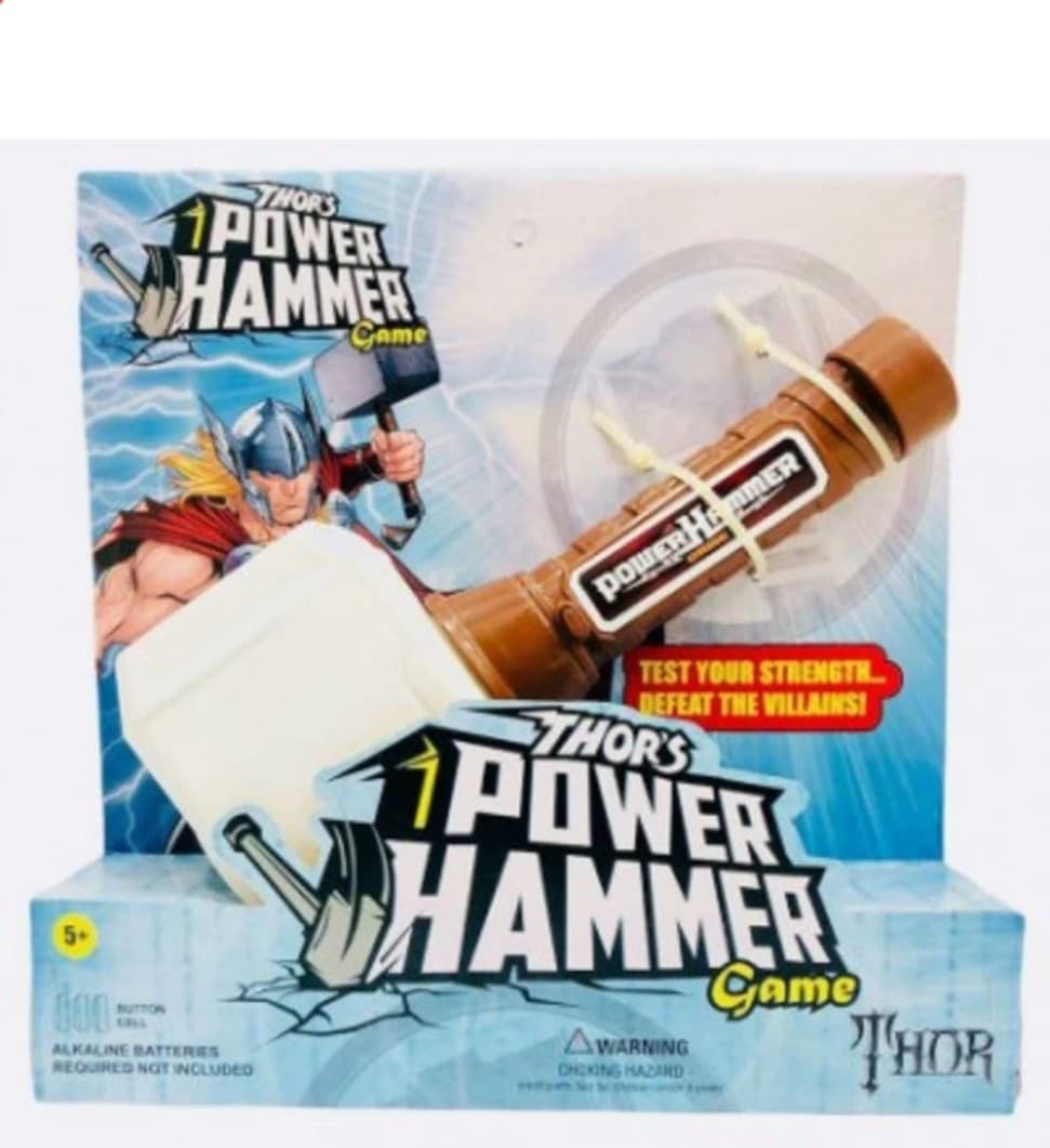 Thor Hammer - Superhero Power Hammer Toy With Light & Music | Role-Play Hammer For Kids | Ages 5+ | Batteries Not Included