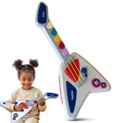Baby Musical Instruments Toy – Trumpet, Piano Keyboard & Guitar | Light & Sound Learning Toys for Kids | Early Music Education, Developmental Play , Gift for Boys & Girls (Guitar)