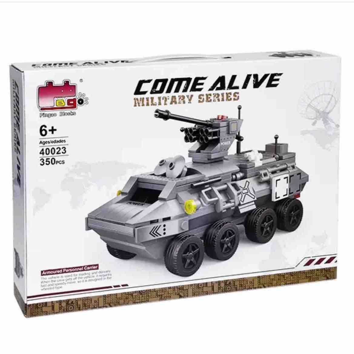 LEGO Style - Military Armoured Personnel Carrier Building Blocks Set 350 Pcs | Army Vehicle Brick Kit | Ages 6+