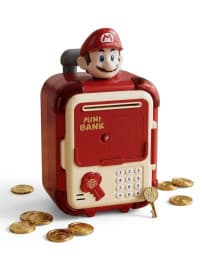 Electronic ATM Piggy Bank With Wheels & Fingerprint Sensor | Mini Bank Money Box For Kids | Mix Character Designs, Design As Per Stock