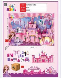 Fairy Dream Castle Doll House Playset For Girls | Pink Princess Castle With Figures, Horse Carriage & Furniture | Best Gift For Girls
