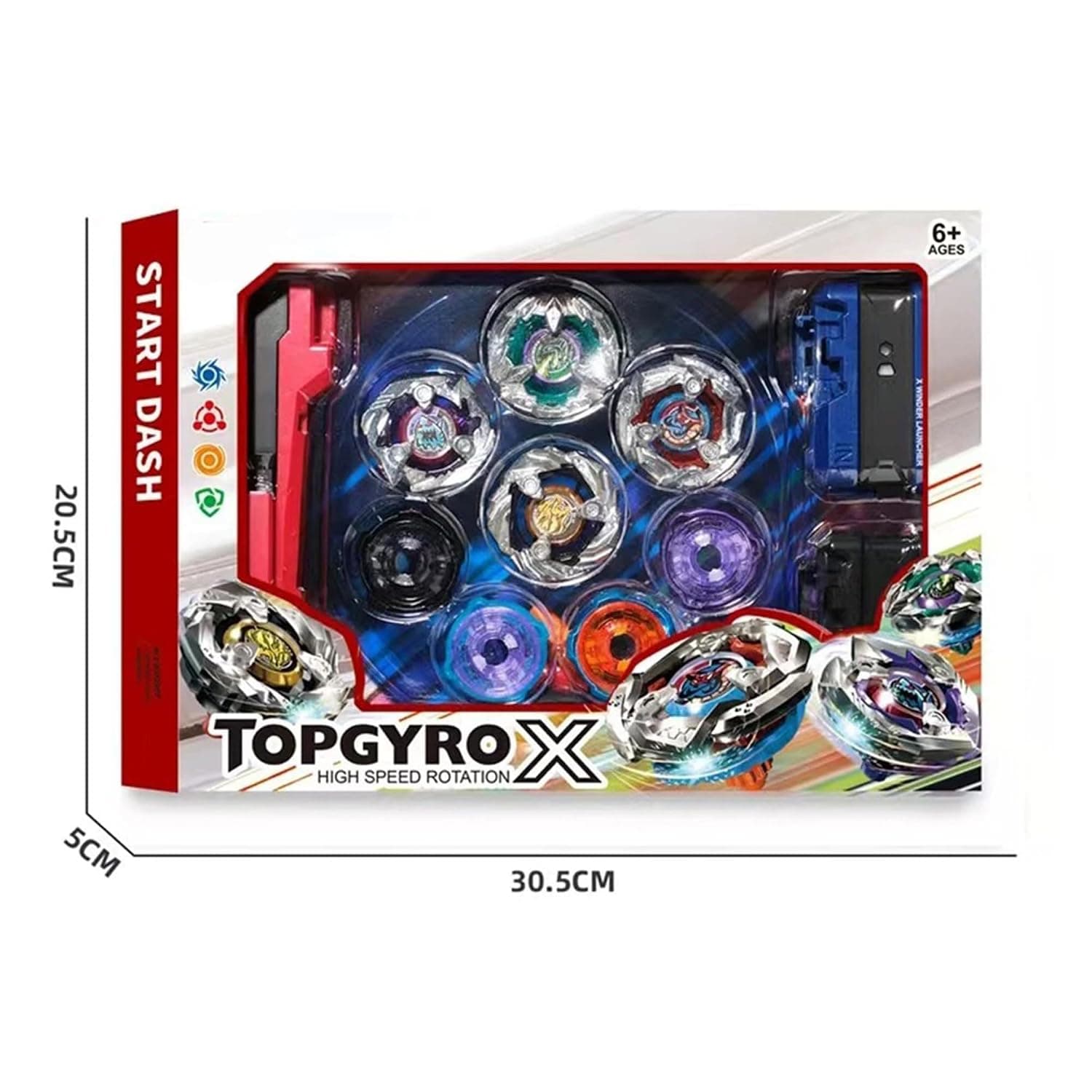 Beyblade TopGyro X Battle Top Set | High-Speed Spinning Tops with 2 Launchers & Battle Arena | Ages 6+ — view 3