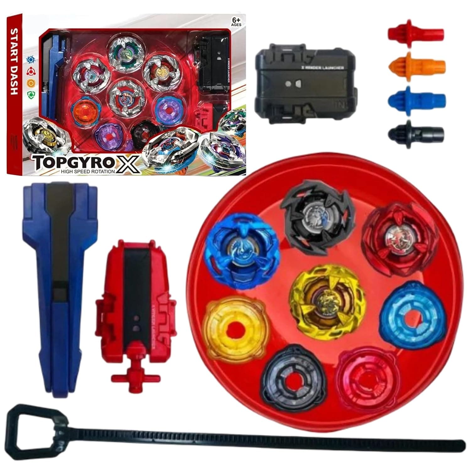 Beyblade TopGyro X Battle Top Set | High-Speed Spinning Tops with 2 Launchers & Battle Arena | Ages 6+