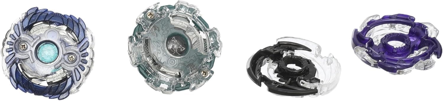 Kidoyz Metal Fusion Beyblade Clash of Tornado Speed Top Stadium Battle Set | 4 Metal Spinning Tops with 2 Launchers | High Speed Battling Gyro Combat Toy for Kids Boys Girls — view 6
