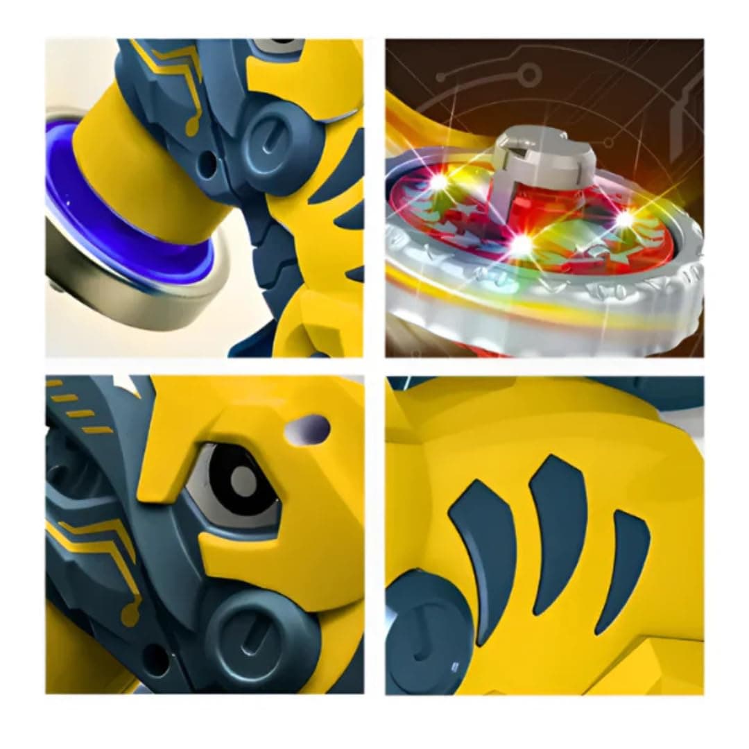 Kidoyz Beyblade Battle Gyro Spinning Top Battle Set for Kids | High Speed Fighting Tops with Arena & Launchers | Gyro Style Combat Gyroscope Toy | Gift for Boys & Girls Ages 8+ (Dino Gyro) — view 4