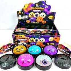 Halloween Mystery Squishy Ball | Pumpkin & Eyeball Squeeze Stress Toy | Pack of 1 Pc | Design as per Stock dispatched