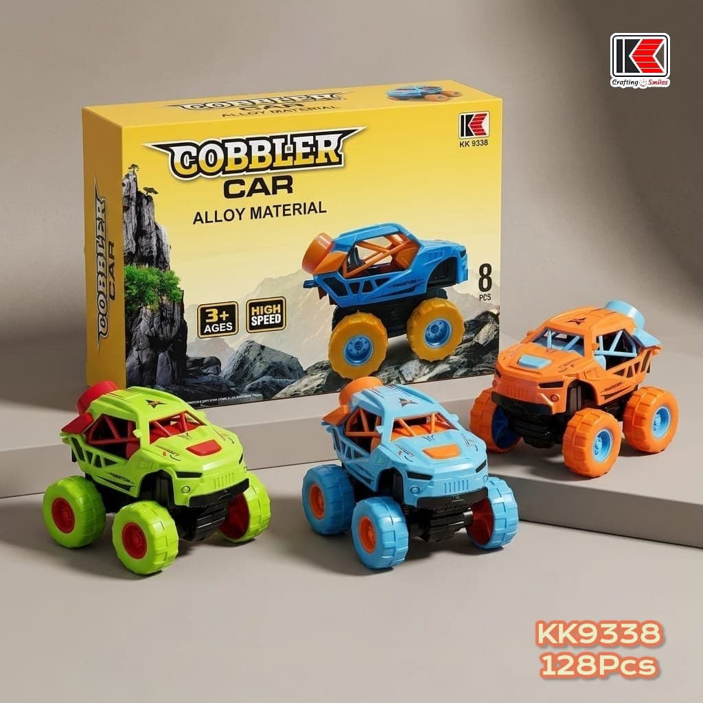 Alloy Metal Cobbler Monster Car | Pull-Back High Speed Mini Truck Toy | Pack of 1 Pc | Color as per Stock dispatched