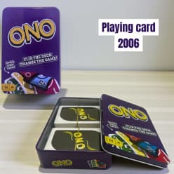 ONO Family Card Game in Tin Box | Double-Sided Flip Deck | Purple Tin | Ages 7+