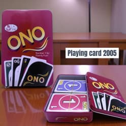 ONO Family Card Game in Tin Box | Double-Sided Flip Deck | Maroon Tin | Ages 7+