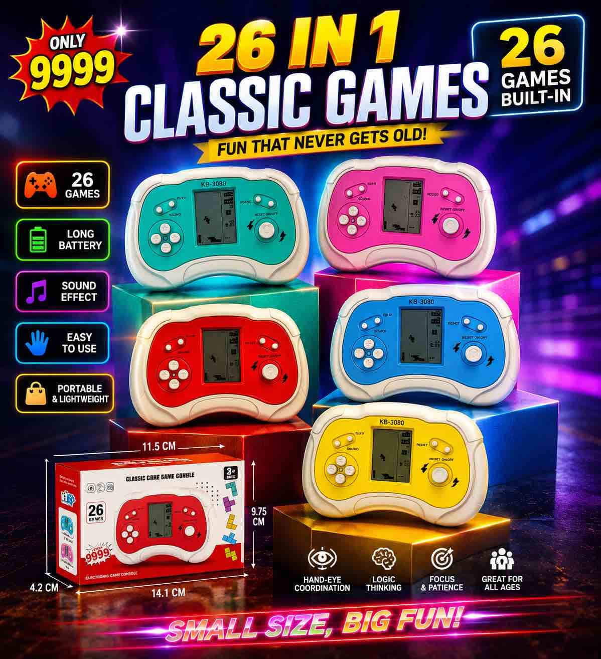 KB-3080 Classic Brick Game | Pack of 1