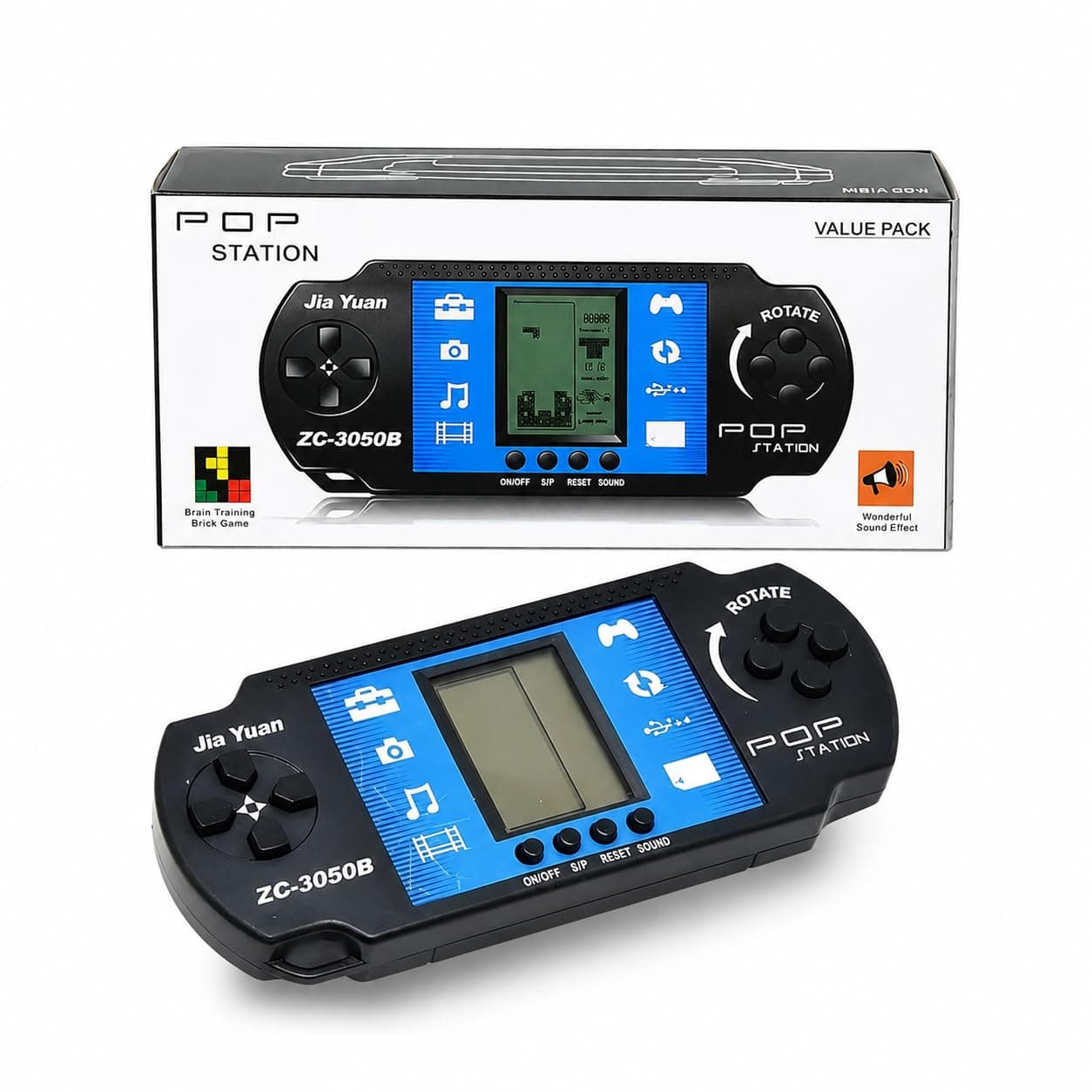 ZC-3050B Pop Station Handheld Brick Game Console | Pop Pocket Game | Pack of 1