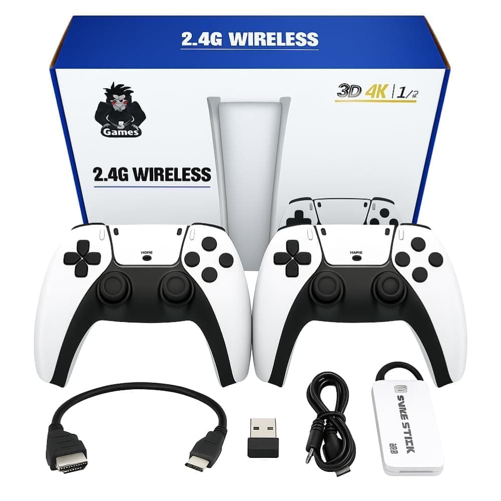 M15 RetroX Wireless Game Console, 2.4G, 24000 Games, Dual Controllers, HDMI TV Output, 128GB TF Support, Plug & Play, for Kids & Adults — view 5