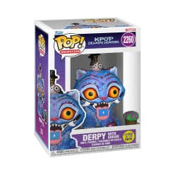 KPOP Demon Hunters Derpy with Sussie Vinyl Figure | Glow in the Dark Collectible with Box Protector