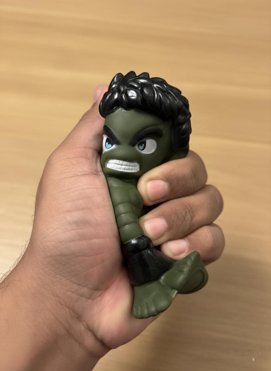 Avengers Superhero Soft Squeeze Toys Set of 5 | Hero Character Squishy Figures for Kids | Pack of 5 | Hulk IronMan SpiderMan — view 3