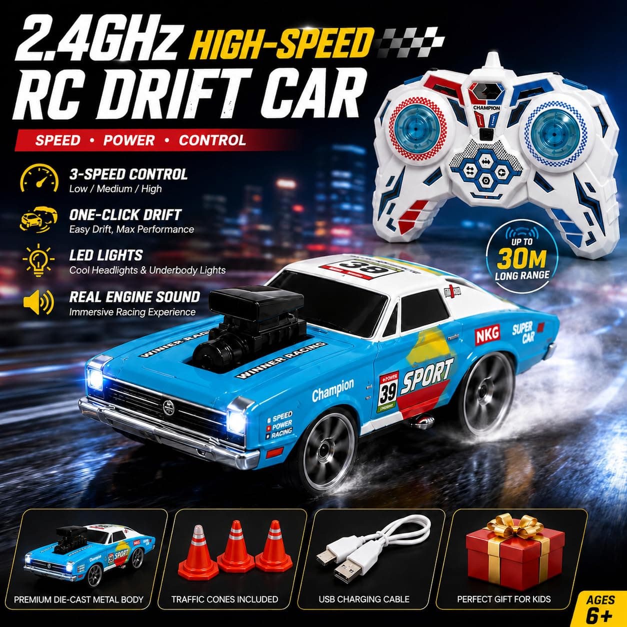RC Metal Hobby Grade Car | Remote Control Metal Car for Kids — view 7