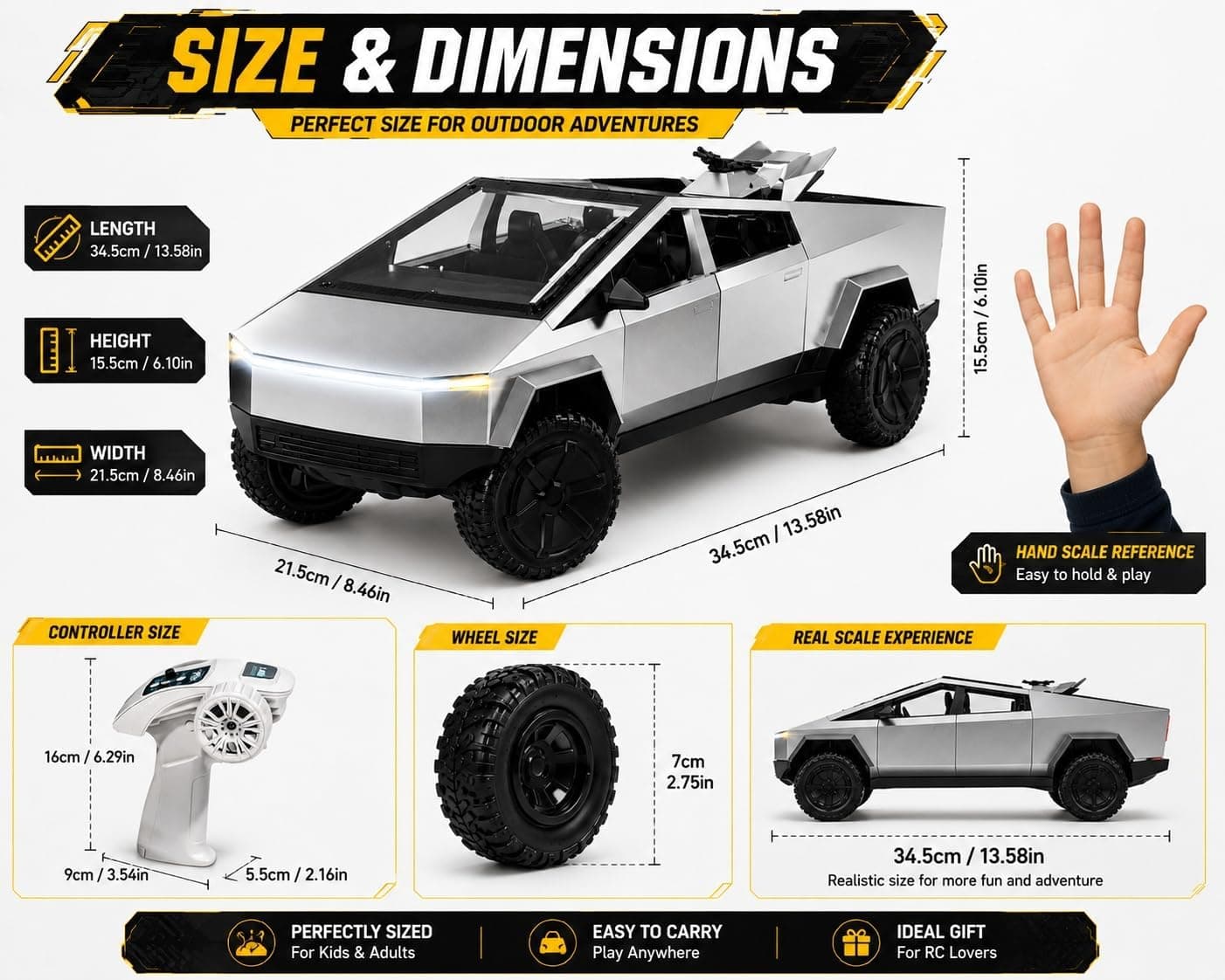 RC Hobby Grade Tesla Car with Briefcase Box | Remote Control Car for Kids — view 4