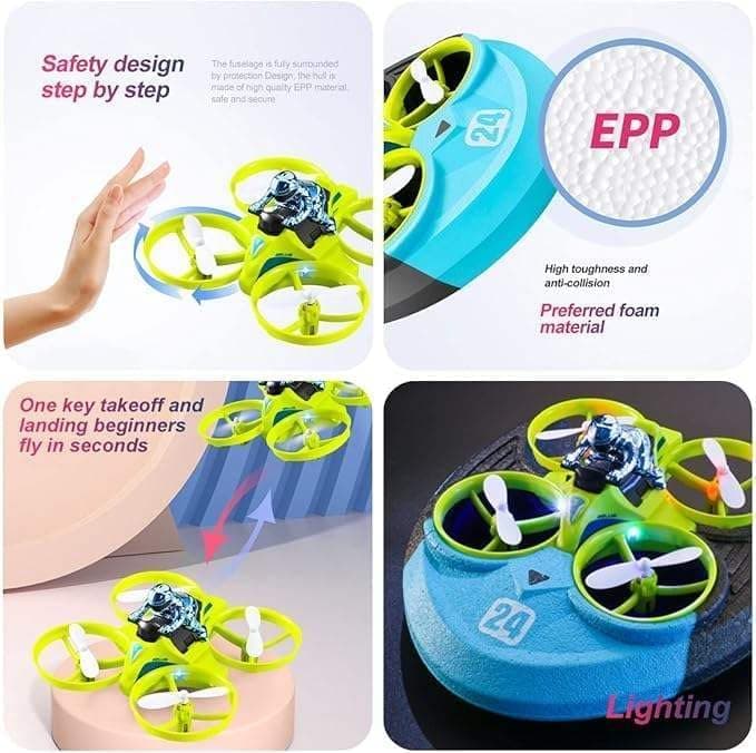 RC 3-in-1 Flying, Land & Water Mode Drone Car | Amphibious Hover Remote Control Toy | USB Rechargeable — view 4