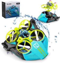 RC 3-in-1 Flying, Land & Water Mode Drone Car | Amphibious Hover Remote Control Toy | USB Rechargeable