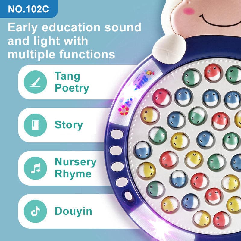Kids Early Education Electronic Cow Rotating Fishing Platform Toy | Lighting & Music Multi-Functional Story Fishing Plate — view 4
