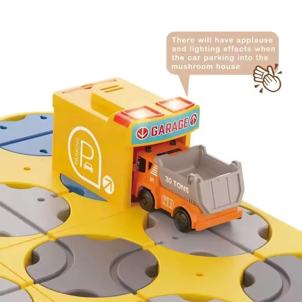 Samtop DIY Track Maze Race Car Track Building Block Educational Toy Set Tiles DIY Play Set 2 Light Up Car STEM Learning Constru Toy — view 6