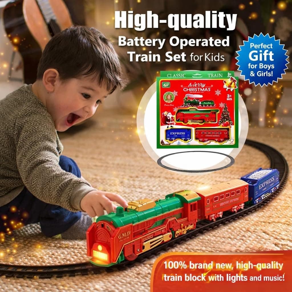 Battery Operated Train Set | Realistic Indian Passenger Train Look | Long 203 cm Track | Smooth Running Motor | Improves Imagination & Coordination (Age 3–7) — view 3