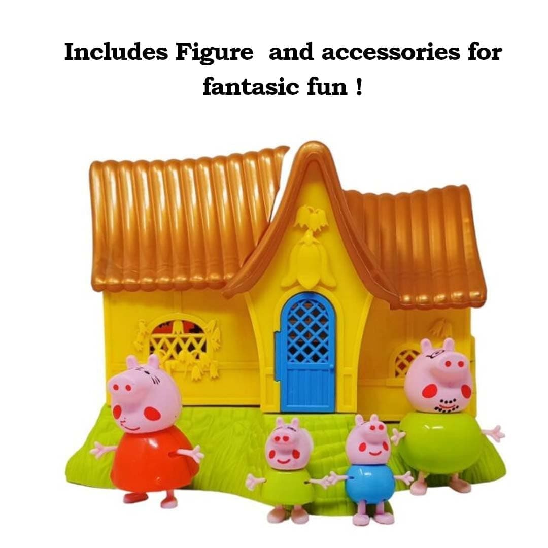 Kidoyz Peppa Pig Home Play Set for Kids | Pretend Play Doll House with Furniture & Accessories | Creative Imaginative Role Play Toy for Boys & Girls | Fun Indoor Activity & Birthday Gift — view 3
