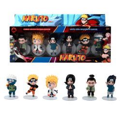 Naruto 6 Pcs Anime Figure Set | Collectible Ninja Characters Gift Box | Pack of 1 Set