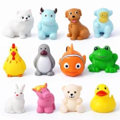 Kidoyz Animal Safari Squad – 12 Pcs Vinyl Squeeze Set