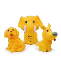 Jungle Janwar Squeezy Elephant & Animal Squeeze Toy | Soft Bath Toy for Babies | Animal as per Stock Dispatched | Pack of 3 Pcs